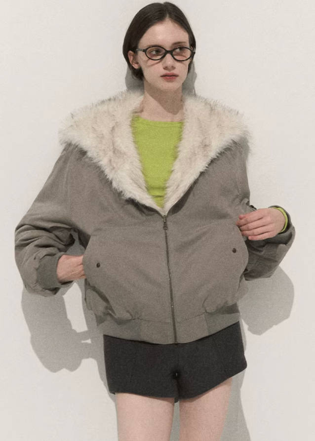 korean eco fur hooded jacket, reversible faux fur coat women, korean thickened winter jacket, seoul fashion fur hoodie coat, korean fluffy outerwear women, reversible warm plush jacket, korean minimal cozy coat, eco-friendly fur jacket women, soft dual-side hooded coat, korean winter street style outfit, reversible fluffy hood coat, trendy faux fur jacket korea, korean winter casual fur hoodie, soft minimalist outerwear, cozy hooded thick fur jacket