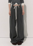 OAKMOO wide leg pants, drape slacks women, loose suit trousers, autumn winter high waist pants, minimalist tailored pants, Korean fashion wide leg trousers, soft drape slacks, versatile office casual pants, OAKMOO AW collection, modern loose fit pants