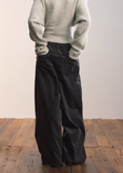 VIAPITTI corduroy pants, wide leg trousers, vintage pleated pants, luxury streetwear women, edgy Korean fashion, autumn winter outfit, loose straight pants, retro casual trousers, K-fashion 2025, urban street style, industrial chic outfit, minimalist streetwear, corduroy wide pants, modern Korean fashion
