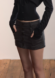 VIAPITTI corduroy mini skirt, multi waist skirt, retro straight mini, edgy Korean fashion, autumn streetwear skirt, layered waist mini, vintage corduroy skirt, urban street style bottom, K-fashion 2025, versatile short skirt, modern streetwear women, industrial retro mini skirt
