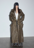 korean trench coat, distressed long trench coat, oversized pocket trench, nomadic style coat, vintage earth tone trench, jnylon streetwear coat, cargo maxi trench women, rock artist style coat, deconstructed trench coat, grunge long coat women, layered street fashion, brown distressed trench, korean oversized coat, avant garde outerwear, urban wanderer coat

