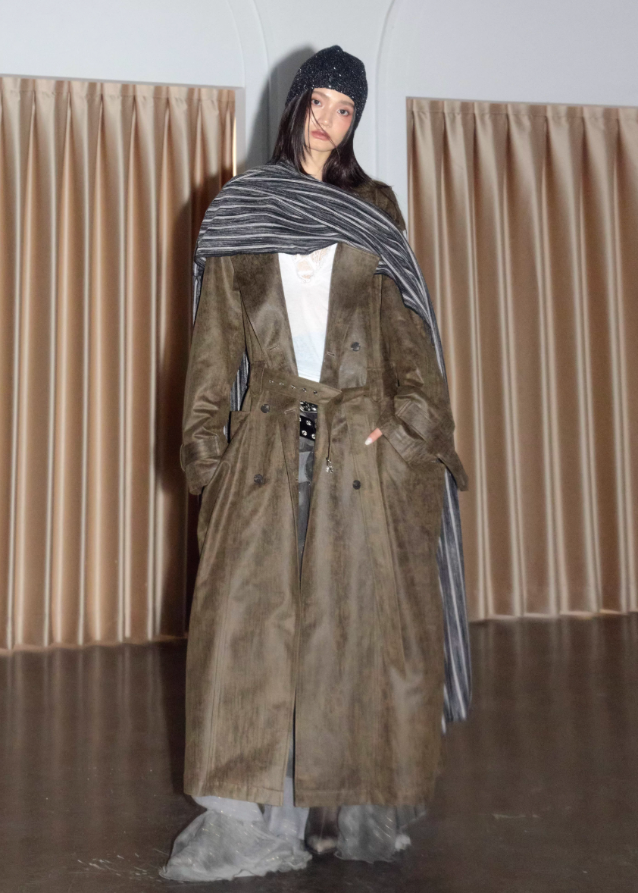 korean trench coat, distressed long trench coat, oversized pocket trench, nomadic style coat, vintage earth tone trench, jnylon streetwear coat, cargo maxi trench women, rock artist style coat, deconstructed trench coat, grunge long coat women, layered street fashion, brown distressed trench, korean oversized coat, avant garde outerwear, urban wanderer coat
