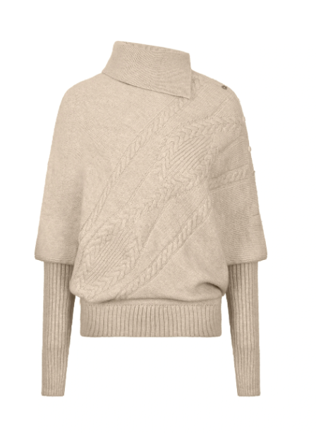 umoumo knit top, Korean style sweater, feminine knitwear, asymmetrical lapel sweater, cape style sweater, cable knit pullover, off-white cable sweater, colorful button sweater, winter Korean fashion, soft girl aesthetic knit, oversized feminine sweater, cozy winter top, girly Korean knitwear, cute cape sweater, asym knit design
