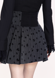 dark academia pleated skirt, gothic rose print mini skirt, ultra high waist corset skirt, fishbone shaping pleated skirt, VOCK dark schoolgirl style, striped gothic mini skirt, dark Japanese academy fashion, slimming high waist skirt, gothic streetwear skirt, punk pleated mini, corset waist A-line skirt, VOCK aesthetic bottom, dark rose pattern skirt, edgy girl high waist mini, gothic academy outfit, black pleated fishbone skirt