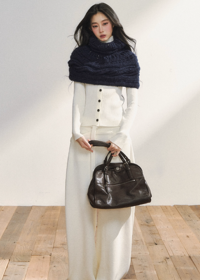 retro button knit top, high neck ribbed top, slim fit knit shirt, vintage button cardigan, Korean style knit top, ribbed knit long sleeve women, minimalist knit top, winter slim knit, soft ribbed cardigan, trendy Korean fashion top
