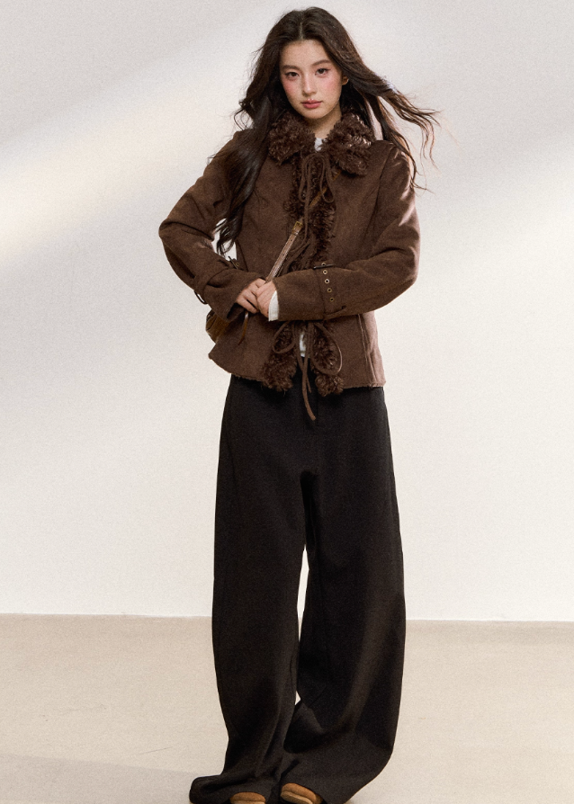 fur collar jacket women, retro slim fur jacket, Korean winter jacket, faux fur trim short coat, vintage fur collar coat, slim fit winter jacket women, hot girl winter jacket, K-fashion fur jacket, fluffy collar jacket, elegant winter coat women
