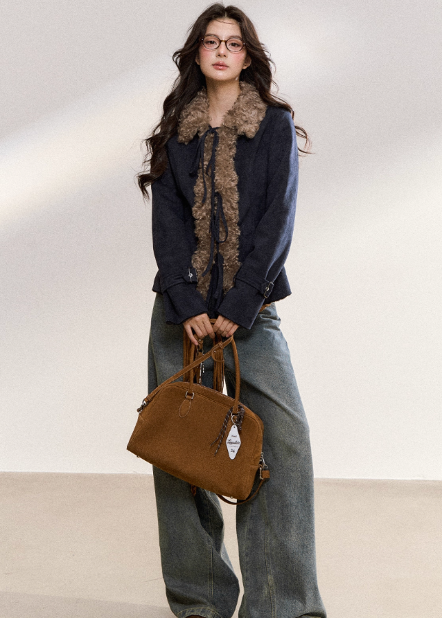 fur collar jacket women, retro slim fur jacket, Korean winter jacket, faux fur trim short coat, vintage fur collar coat, slim fit winter jacket women, hot girl winter jacket, K-fashion fur jacket, fluffy collar jacket, elegant winter coat women
