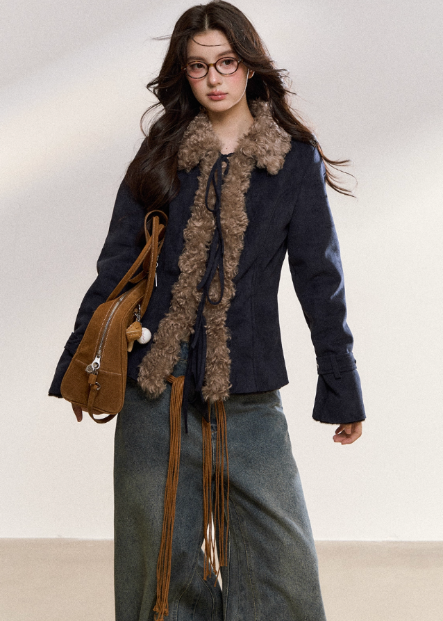 fur collar jacket women, retro slim fur jacket, Korean winter jacket, faux fur trim short coat, vintage fur collar coat, slim fit winter jacket women, hot girl winter jacket, K-fashion fur jacket, fluffy collar jacket, elegant winter coat women
