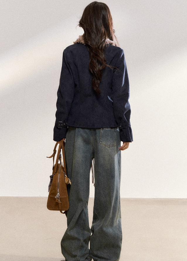 fur collar jacket women, retro slim fur jacket, Korean winter jacket, faux fur trim short coat, vintage fur collar coat, slim fit winter jacket women, hot girl winter jacket, K-fashion fur jacket, fluffy collar jacket, elegant winter coat women
