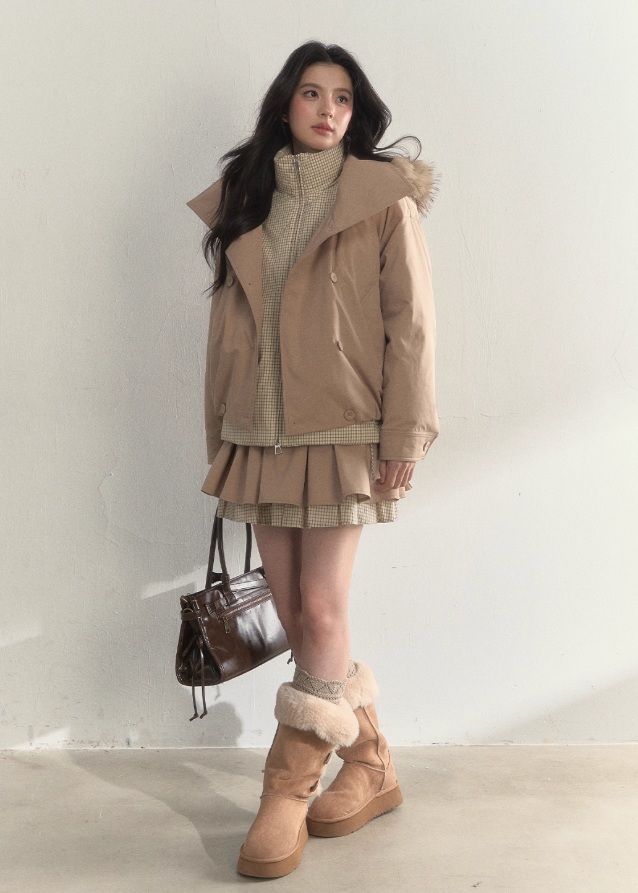 SunsetPark skirt, khaki cake skirt, two-layer puffy skirt, retro girly mini skirt, Korean cute layered skirt, soft puffy flare skirt, vintage khaki skirt women, feminine college style skirt, autumn winter mini skirt, warm cute khaki skirt, layered cake flare skirt, cozy vintage outfit bottom