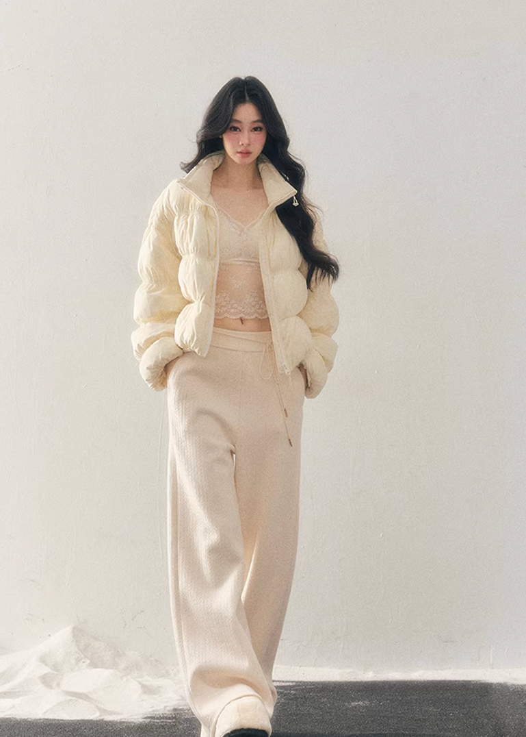 AOMALM down jacket, white duck down jacket women, short down jacket winter, Korean feminine puffer, lightweight winter down, cropped puffer jacket women, soft blush down jacket, winter Korean style coat, women winter outerwear, warm light down jacket, minimalist winter puffer, feminine winter jacket, pastel down coat, cozy winter jacket women, Korean aesthetic outerwear