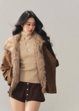 AOMALM winter jacket, plush padded coat women, Hepburn style winter jacket, butterfly trench coat, Korean feminine winter coat, padded plush jacket women, soft winter outerwear, elegant winter coat women, vintage inspired winter jacket, Korean aesthetic outerwear, cozy winter jacket, feminine padded coat, winter trench style jacket, warm plush coat women