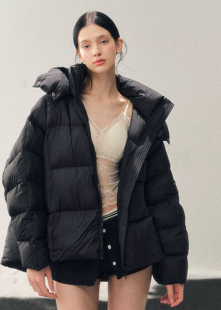 AOMALM down jacket, white duck down jacket women, bread puffer jacket, Korean winter down coat, thickened winter jacket women, warm puffer jacket, oversized down jacket women, soft feminine winter coat, winter down outerwear, Korean aesthetic puffer, cozy winter jacket women, lightweight down coat, high collar down jacket, snow winter jacket