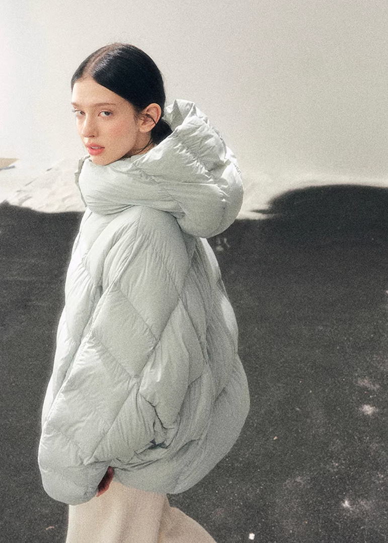 AOMALM down jacket, white duck down jacket women, bread puffer jacket, Korean winter down coat, thickened winter jacket women, warm puffer jacket, oversized down jacket women, soft feminine winter coat, winter down outerwear, Korean aesthetic puffer, cozy winter jacket women, lightweight down coat, high collar down jacket, snow winter jacket