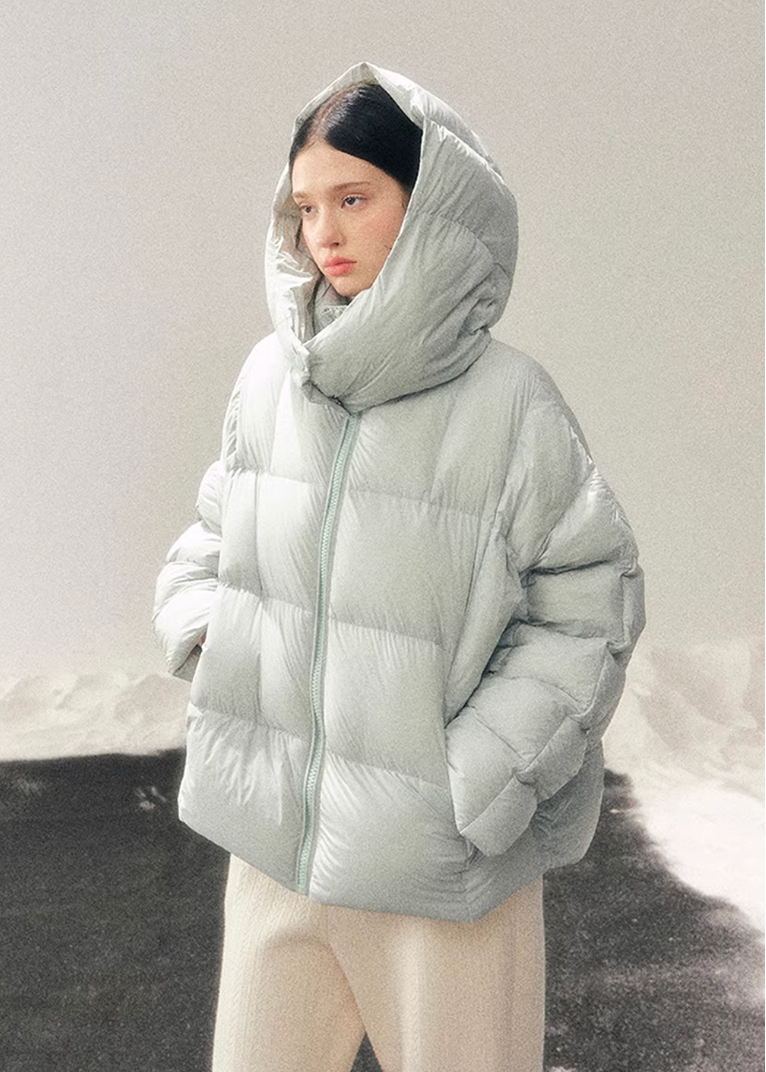 AOMALM down jacket, white duck down jacket women, bread puffer jacket, Korean winter down coat, thickened winter jacket women, warm puffer jacket, oversized down jacket women, soft feminine winter coat, winter down outerwear, Korean aesthetic puffer, cozy winter jacket women, lightweight down coat, high collar down jacket, snow winter jacket