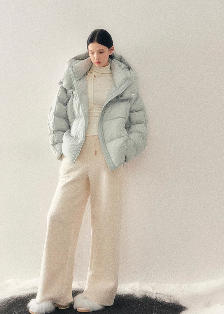 AOMALM down jacket, white duck down jacket women, bread puffer jacket, Korean winter down coat, thickened winter jacket women, warm puffer jacket, oversized down jacket women, soft feminine winter coat, winter down outerwear, Korean aesthetic puffer, cozy winter jacket women, lightweight down coat, high collar down jacket, snow winter jacket