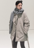 OAKMOO down jacket, Korean down coat, white goose down jacket, multi wear down jacket, scarf down jacket, minimalist winter coat, Korean fashion outerwear, lightweight down jacket women, premium down winter jacket, modern Korean style coat, warm winter outerwear, neutral tone down jacket, layered winter fashion, elegant winter jacket, oversized Korean coat, daily winter jacket women