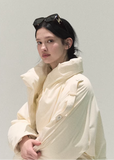 OAKMOO down jacket, white duck down coat, Korean long down jacket, oversized winter coat women, quilted down jacket, minimal Korean outerwear, warm winter parka women, long white down coat, luxury down jacket women, lightweight winter coat, modern Korean fashion coat, winter street style jacket, premium down outerwear, loose fit down jacket, elegant winter coat