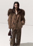 OAKMOO down parka, raccoon fur collar jacket, white duck down parka women, Korean winter parka, luxury fur down coat, detachable fur hood jacket, premium winter outerwear women, Finnish fur down jacket, warm winter parka women, oversized Korean parka, cold weather down jacket, stylish winter coat women, hooded down parka, snow-ready winter jacket, designer Korean outerwear