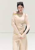 OAKMOO knit pants, Korean wide-leg pants, women’s knit trousers, high-waisted knit pants, soft winter pants women, loose fit knit pants, Korean minimal style pants, cozy wide pants, elastic waist knit trousers, winter lounge pants women, OAKMOO winter bottoms, soft straight-leg pants