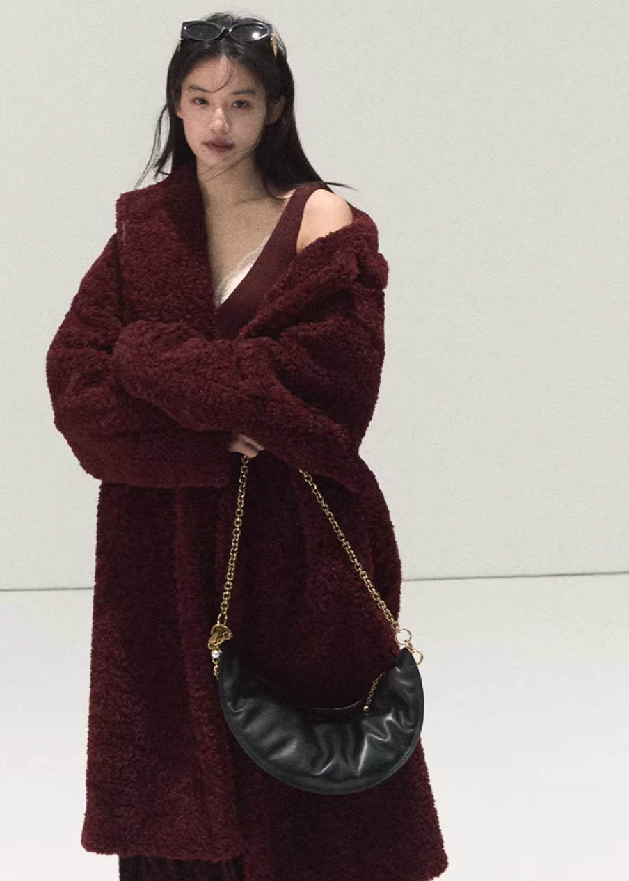 OAKMOO silk dress, jacquard camisole dress, long slip dress women, Korean elegant dress, autumn winter maxi dress, silk touch long dress, minimalist Korean fashion, OAKMOO dress collection, layered winter dress, women temperament dress, refined evening dress, soft drape maxi dress