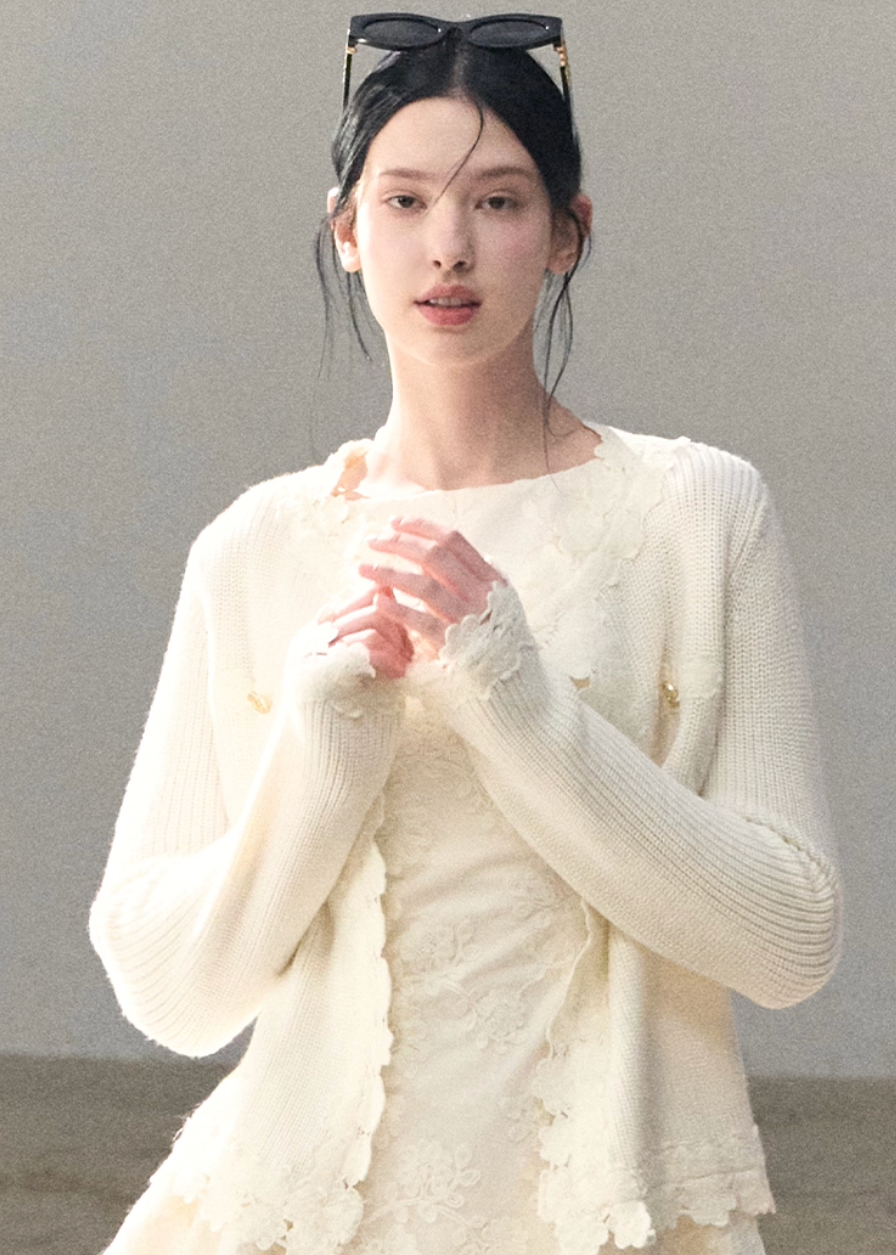 OAKMOO party dress, wool blend mini dress, embossed flower dress, Korean luxury dress, New Year party dress women, rich daughter style dress, elegant A-line dress winter, floral jacquard dress, minimalist party dress, OAKMOO winter dress, refined Korean aesthetic dress