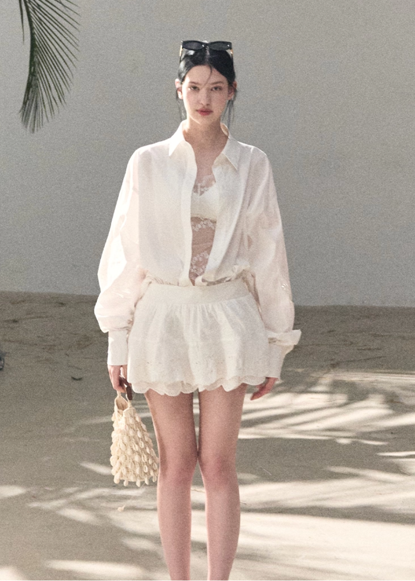 embroidered cotton set, shirt pants set women, korean summer set, lightweight cotton outfit, two piece cotton set, embroidered shirt women, relaxed fit pants set, modern feminine set, breathable cotton wear, minimal summer outfit, elegant casual set, women resort style, premium cotton set, versatile two piece outfit, oakmoo style set