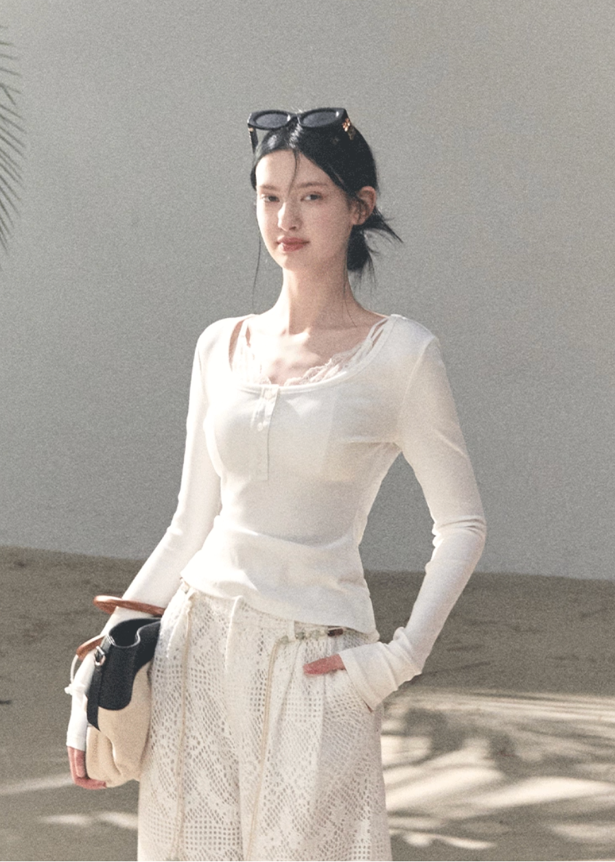 crochet lace pants women, cutout lace slacks, breathable summer pants, korean minimal trousers, wide leg lace pants, lightweight women pants, elegant summer bottoms, modern feminine pants, airy lace trousers, premium crochet pants, resort style pants women, spring summer slacks, versatile lace pants, oakmoo pants style, refined casual bottoms