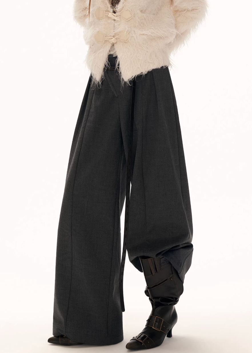 fleece wide leg pants women, lazy fit winter pants, y2k casual trousers, loose straight leg pants women, street style fleece pants, relaxed fit winter trousers, wide leg fleece pants, casual cozy pants women, trendy winter bottoms, mamc pants style, soft fleece trousers, everyday street pants, versatile women pants, loose fit casual pants, y2k fashion bottoms