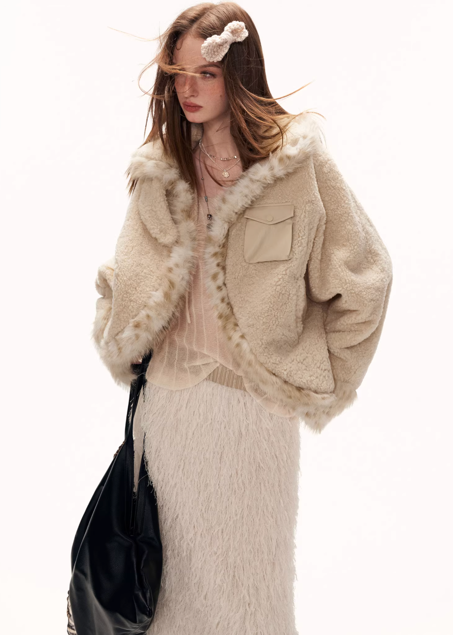 bat sleeve fleece jacket women, lamb wool winter jacket, y2k oversized fleece, loose fit winter top, high end casual jacket women, street style fleece jacket, premium lamb wool coat, cozy oversized jacket, trendy winter outerwear, mamc jacket style, batwing sleeve jacket, relaxed fit fleece coat, fashion winter jacket women, y2k streetwear outerwear, plush fleece jacket