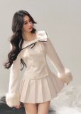 preppy winter dress women, pleated mini dress, slimming women dress, korean minimal dress, elegant short dress women, winter pleated skirt dress, refined women outfit, structured mini dress, feminine daily wear dress, premium women dress, aomalm dress style, classic preppy dress women, modern elegant dress, understated luxury women clothing, winter fashion dress