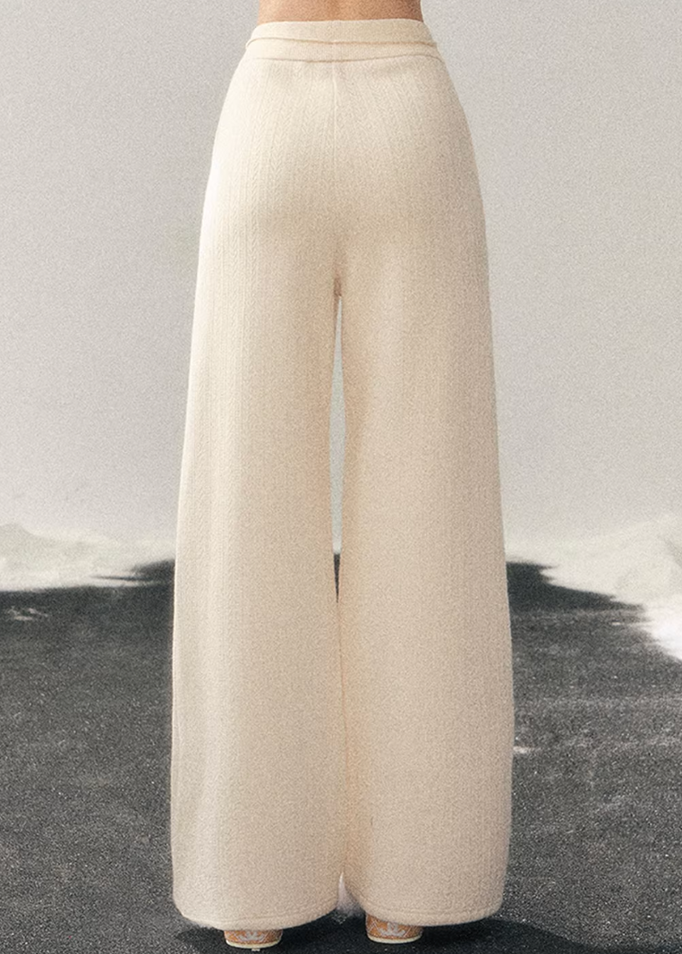wide leg knit pants women, winter wide trousers women, korean minimal pants, soft knit lounge pants, relaxed fit winter trousers, elegant casual pants women, comfortable women pants, premium knit bottoms, aomalm pants style, understated luxury trousers, loose fit winter pants, modern women knit pants, calm style clothing women, versatile wide leg pants, cozy winter bottoms