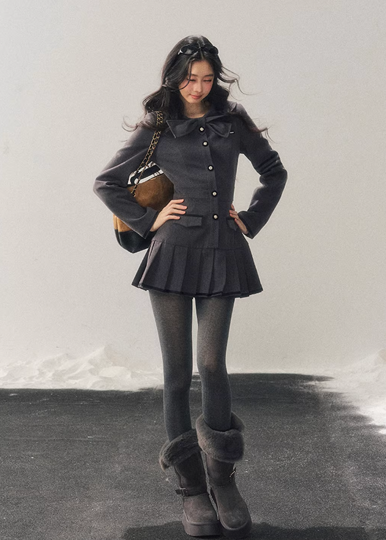 collegiate winter dress women, waist defined dress, american preppy dress women, korean minimal dress, elegant winter mini dress, refined women dress, classic campus style dress, feminine daily wear dress, premium women clothing, aomalm dress style, structured winter dress, modern preppy outfit women, understated luxury dress, winter fashion women dress, timeless women dress