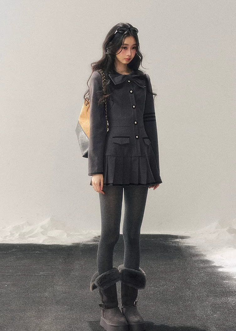 collegiate winter dress women, waist defined dress, american preppy dress women, korean minimal dress, elegant winter mini dress, refined women dress, classic campus style dress, feminine daily wear dress, premium women clothing, aomalm dress style, structured winter dress, modern preppy outfit women, understated luxury dress, winter fashion women dress, timeless women dress