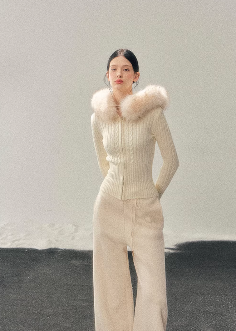 hooded knit sweater women, cable knit winter top, korean minimal knitwear, slim fit knit sweater, winter hooded sweater women, refined women knit top, soft cable knit jacket, elegant casual winter wear, premium knitwear women, aomalm knit style, understated luxury sweater, warm winter knit top, modern women sweater, versatile knit jacket women, feminine winter knit