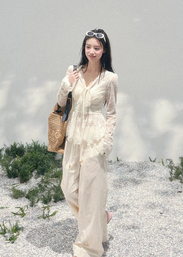 lace v neck top women, sheer lace blouse spring, waist slimming lace top, french style spring top, aomalm lace top, feminine sheer t shirt, elegant spring layering top, lightweight lace blouse women, refined casual women top, korean french style clothing, delicate lace detail top, modern women blouse, soft transparent top women, romantic spring fashion, understated luxury lace top