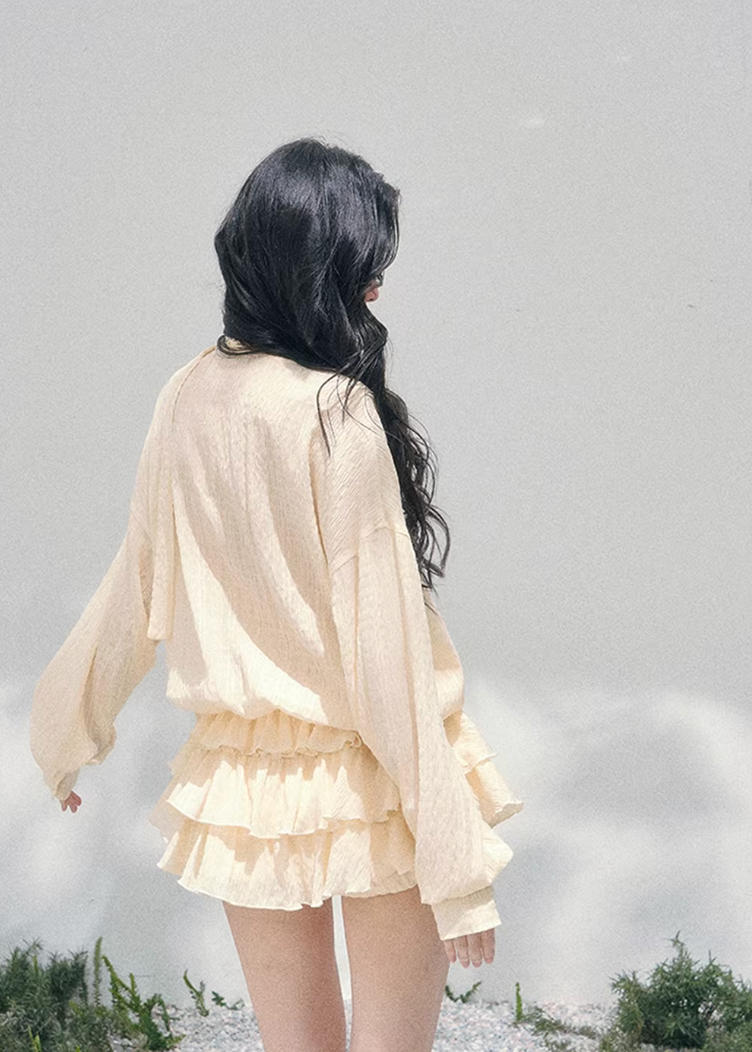 spring mini dress women, cake skirt dress, ruffle tiered dress women, seaside resort dress, aomalm dress style, feminine spring outfit women, slimming mini dress, lightweight spring dress, elegant casual dress women, french romantic dress, korean french style clothing, layered short dress women, soft ruffle mini dress, resort wear women dress, refined spring fashion