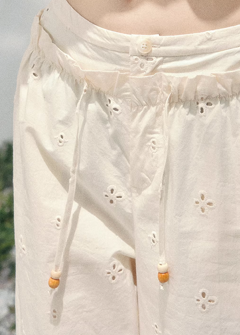 embroidered wide leg pants women, spring loose trousers women, korean lazy style pants, aomalm pants style, lightweight spring trousers, elegant casual women pants, straight leg embroidered pants, feminine wide pants women, relaxed fit spring bottoms, refined daily wear trousers, breathable women pants, modern women wide leg trousers, soft fabric spring pants, understated luxury pants women, versatile spring trousers