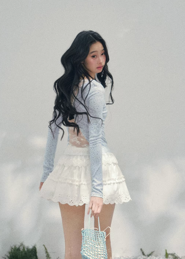 backless lace top women, floral lace spring blouse, sheer long sleeve lace top, aomalm lace style, feminine spring outfit women, pure desire lace top, romantic backless blouse women, elegant spring layering top, lightweight lace t shirt women, korean french style clothing, delicate bow lace top, modern women spring blouse, refined casual lace top, soft feminine long sleeve, understated luxury lacewear