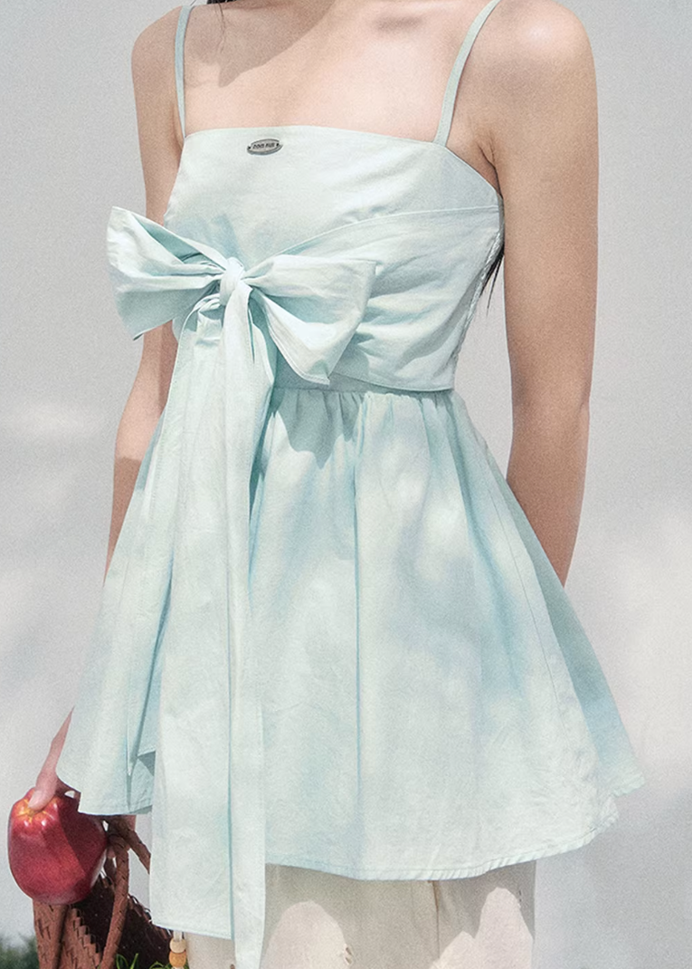 AOMALM bow camisole top women, French romantic doll blouse, feminine one shoulder spring top, Korean elegant pastel camisole, quiet luxury romantic outfit, Parisian inspired bow suspender top, delicate doll silhouette blouse, romantic Korean French aesthetic clothing, lightweight spring camisole women, refined luxury womenswear top, soft feminine bow detail blouse, elegant pastel spring fashion, luxury Korean designer inspired top
