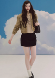 LaluneDuCiel cropped cotton jacket women, Korean feminine vintage jacket, waist short cotton jacket women, elegant Korean style outerwear, casual vintage crop jacket women, soft cotton Korean fashion jacket, feminine structured cotton coat, chic Korean fashion short jacket, everyday cotton jacket women
