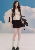 LaluneDuCiel ribbon knit top women, Korean feminine tie waist sweater, romantic soft knit blouse women, elegant Korean style sweater top, gentle spring knitwear women, chic Korean fashion knit top, lightweight feminine sweater Korean style, versatile knit blouse women, Korean aesthetic soft sweater