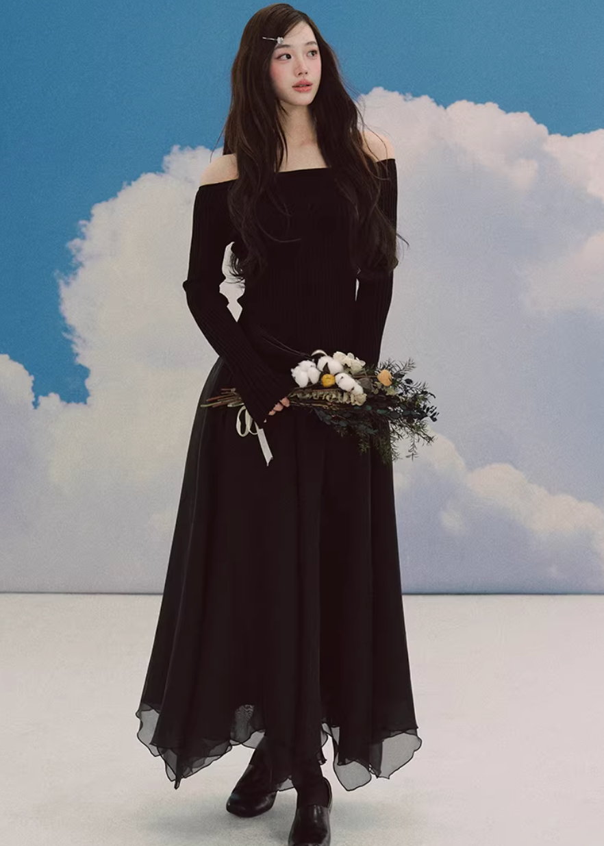 sheer maxi skirt, chiffon skirt women, irregular hem skirt, korean fashion skirt, flowy long skirt, a line maxi skirt, elastic waist skirt, feminine chiffon skirt, spring long skirt, elegant ivory skirt, layered sheer skirt, romantic outfit skirt, soft aesthetic fashion, lightweight summer skirt, parisian style skirt, modern feminine clothing, versatile long skirt, airy fabric skirt, graceful movement skirt, refined casual elegance