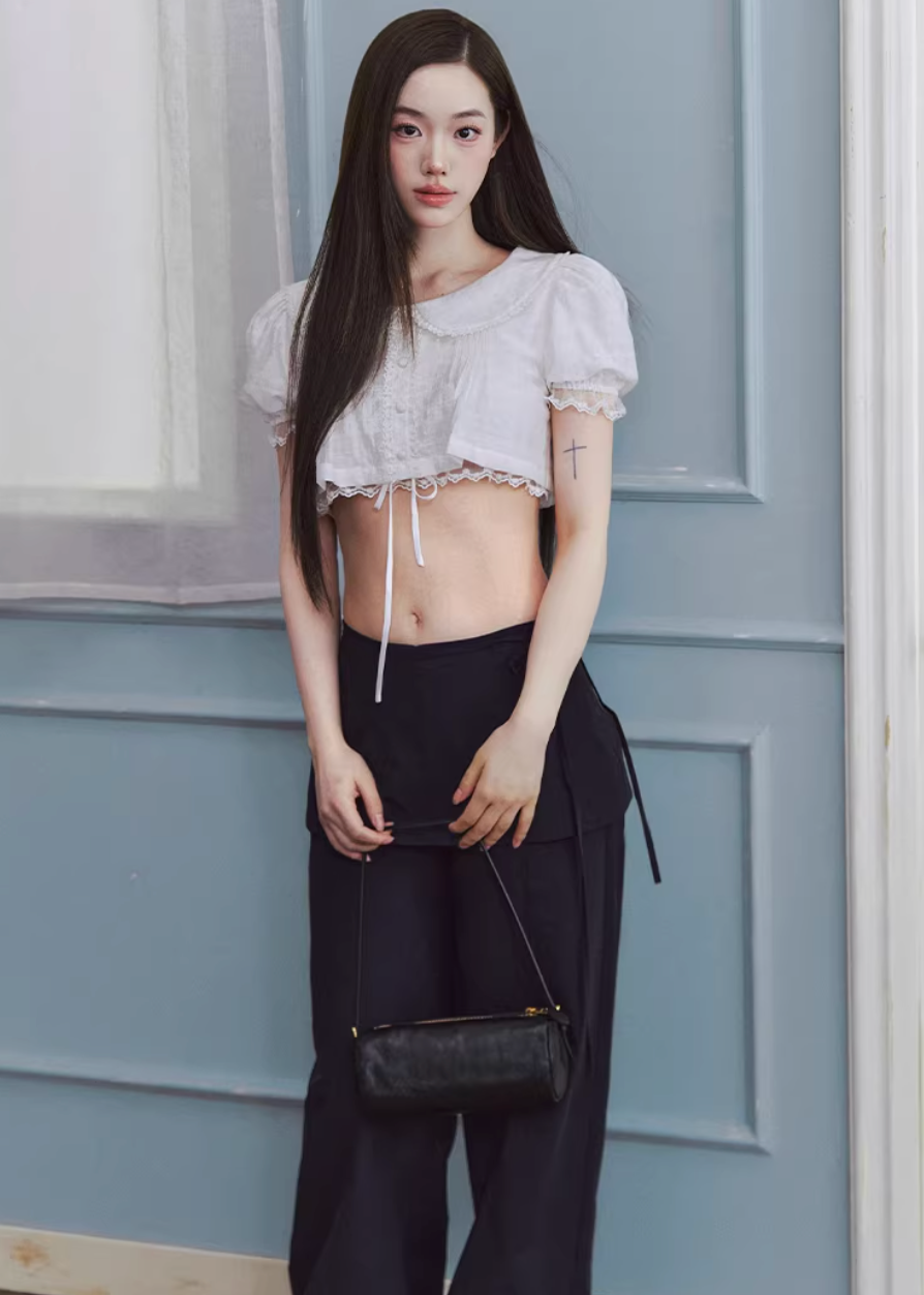culotte pants women, layered trousers women, fake two piece pants, korean fashion pants, wide leg culottes, casual straight pants, minimalist trousers women, versatile casual pants, relaxed fit trousers, modern women clothing, chic everyday pants, aesthetic fashion bottoms, lightweight spring pants, clean line trousers, contemporary casual wear, soft structured pants, parisian style outfit, easy styling pants, refined casual look, essential wardrobe pants