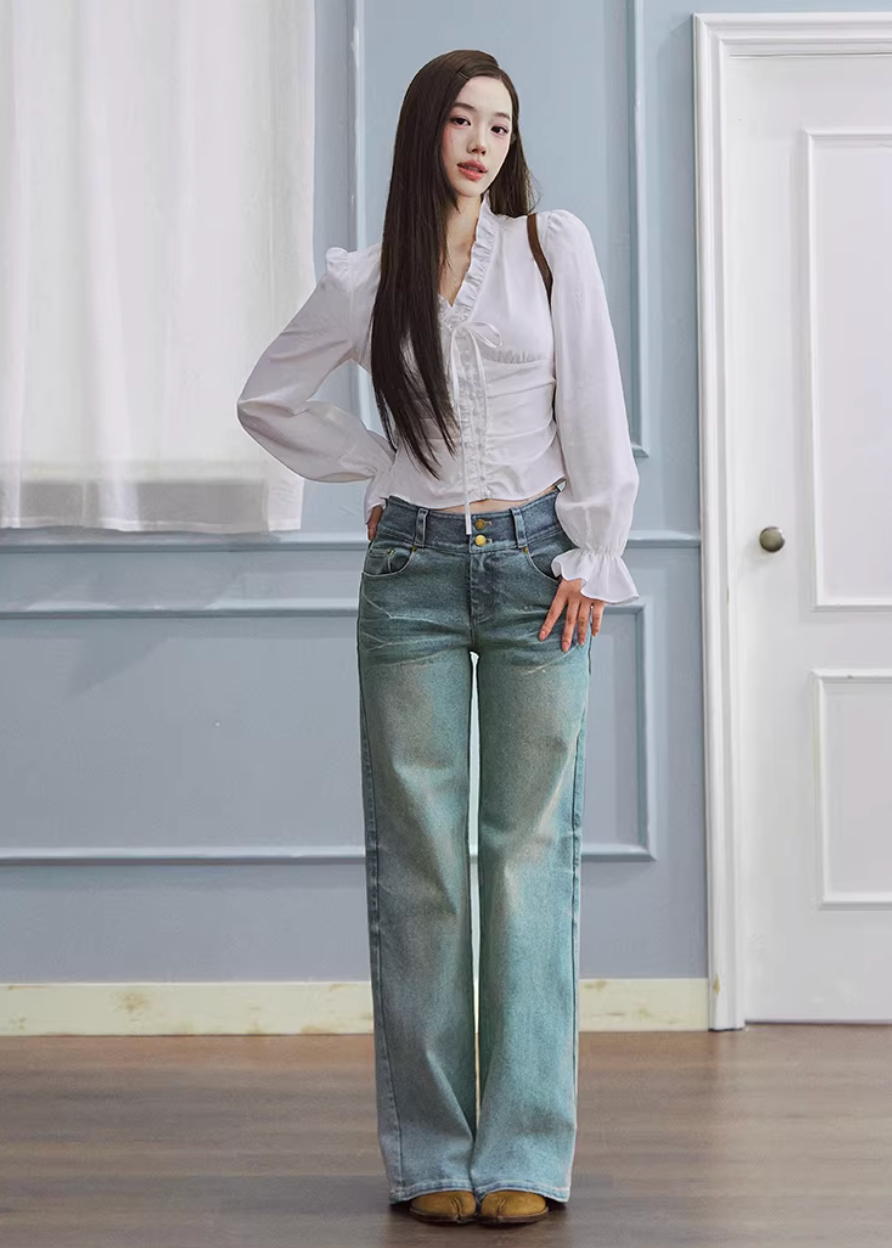 lace up blouse women, tencel blouse women, v neck shirt women, puff sleeve blouse, korean fashion top, feminine white blouse, lightweight spring top, soft fabric blouse, elegant casual top, parisian style clothing, breathable blouse women, fitted blouse top, chic everyday top, aesthetic fashion blouse, modern feminine clothing, versatile white top, refined casual wear, delicate detail blouse, spring outfit women, soft luxury top