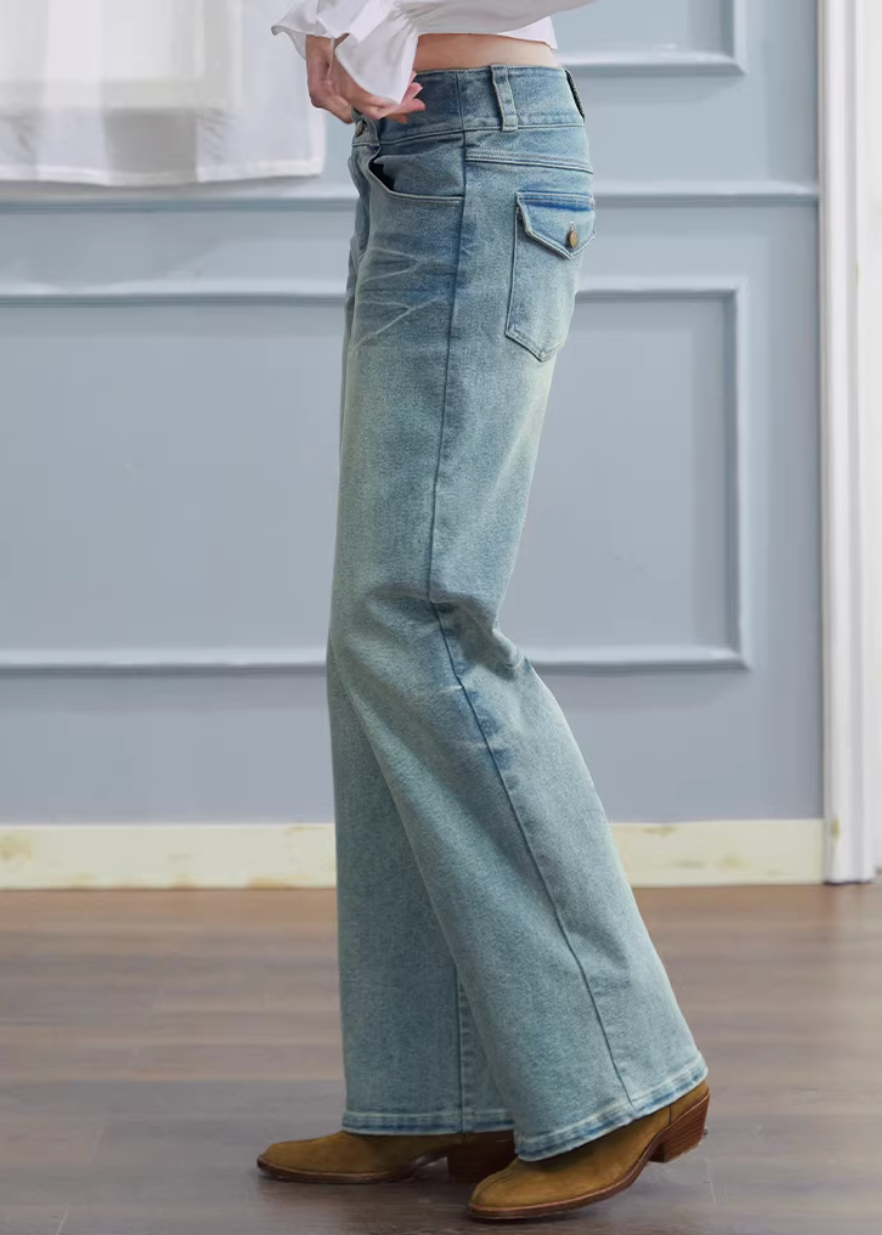 straight leg jeans women, cotton denim jeans, vintage wash jeans, korean fashion denim, relaxed fit jeans, casual straight pants, everyday denim women, blue jeans outfit, minimalist denim style, whisker wash jeans, breathable cotton jeans, classic straight denim, versatile casual pants, modern feminine clothing, chic everyday outfit, spring denim women, soft wash jeans, aesthetic fashion denim, simple straight jeans, essential wardrobe denim