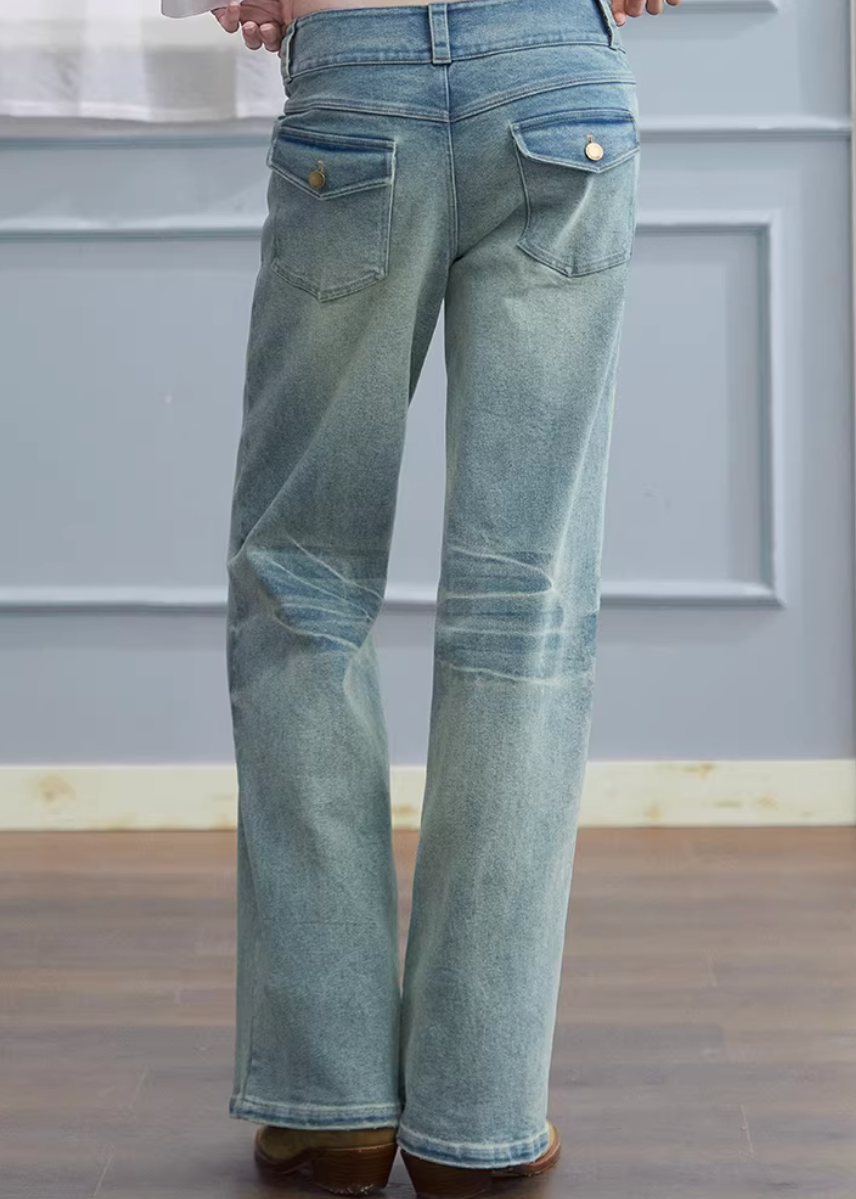 straight leg jeans women, cotton denim jeans, vintage wash jeans, korean fashion denim, relaxed fit jeans, casual straight pants, everyday denim women, blue jeans outfit, minimalist denim style, whisker wash jeans, breathable cotton jeans, classic straight denim, versatile casual pants, modern feminine clothing, chic everyday outfit, spring denim women, soft wash jeans, aesthetic fashion denim, simple straight jeans, essential wardrobe denim