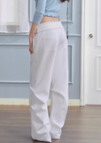 white slacks women, straight leg trousers, casual spring outfits, korean fashion pants, relaxed fit trousers women, minimalist white pants, versatile casual pants, spring outfit ideas, modern feminine clothing, chic everyday pants, aesthetic fashion bottoms, clean line trousers, lightweight spring pants, refined casual wear, parisian style clothing, easy styling pants, soft structured trousers, contemporary women fashion, essential wardrobe pants, everyday elegant outfit