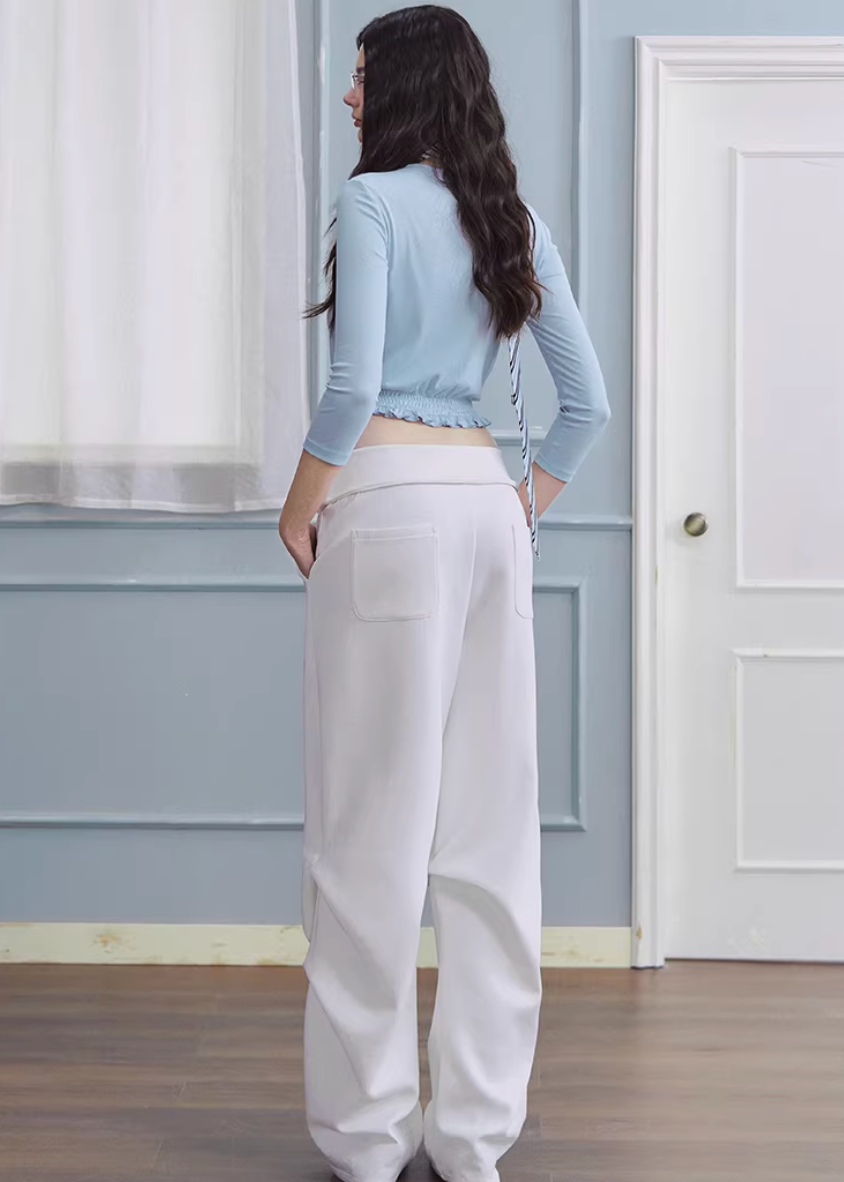white slacks women, straight leg trousers, casual spring outfits, korean fashion pants, relaxed fit trousers women, minimalist white pants, versatile casual pants, spring outfit ideas, modern feminine clothing, chic everyday pants, aesthetic fashion bottoms, clean line trousers, lightweight spring pants, refined casual wear, parisian style clothing, easy styling pants, soft structured trousers, contemporary women fashion, essential wardrobe pants, everyday elegant outfit