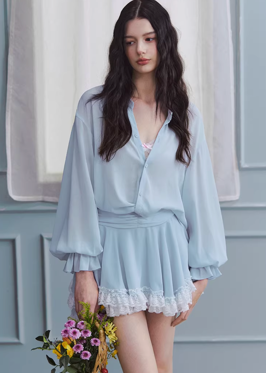 two piece skirt set women, spring outfits 2026, lightweight shirt set, korean fashion set, casual spring outfits, relaxed fit shirt women, mini skirt set women, aesthetic fashion outfit, breathable summer set, modern feminine clothing, chic everyday outfit, soft pastel outfit, versatile two piece outfit, travel outfit women, parisian style clothing, easy styling set, comfortable casual wear, coordinated outfit set, spring wardrobe set, minimal fashion outfit